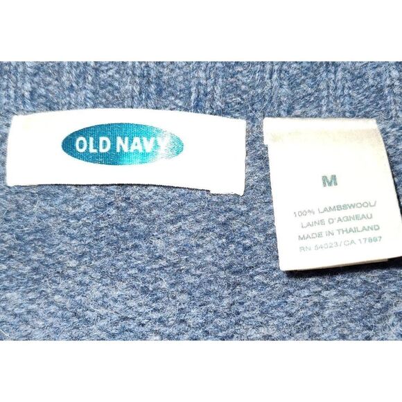 OLD NAVY 100% Lambswool blue sweater. Ladies medium. - Picture 3 of 6